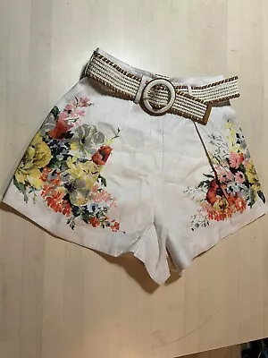 Zimmermann Linen Floral Shorts • $190