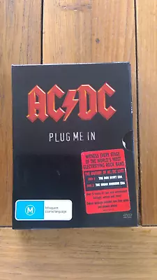 AC/DC Plug Me In DVD Box Set 2 Disc Set  INCLUDES 2 X BOOKLETS **FREE POST** • $20