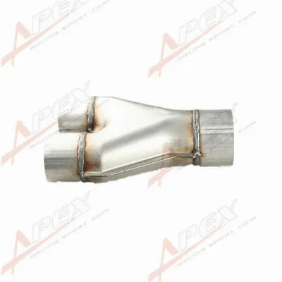 Exhaust Y-Pipe Connector 2.5  Dual Inlet 3  Single Outlet Aluminized Steel • $34.57