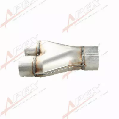 Universal 2.5  Dual Inlet 2.5  Single Out Exhaust Y-Pipe Aluminize Steel • $35