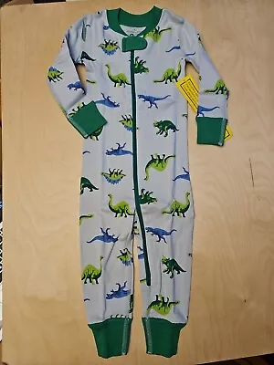 Nwt Hanna Andersson Moon And Back Grey Green Dinosaurs Sleeper Pajamas 80 18-24m • $22.99