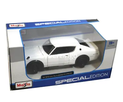 1973 Nissan Skyline 2000 GT-R Maisto 1:24 White Diecast Model Car BRAND NEW • $21.98