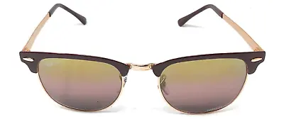 Ray-Ban Clubmaster Men's Chromance Polarized Lens Sunglasses RB3716 9253G9 51-21 • $122.99