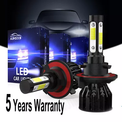 H13/9008 LED Headlight Super Bright Bulbs Kit 8000K White 330000LM High/Low Beam • $25.99