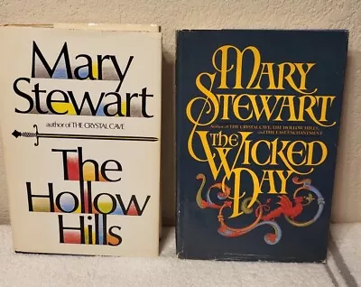 Mary Stewart: 1973 THE HOLLOW HILLS & 1983 THE WICKED DAY. Hardcovers Like New • $37.77