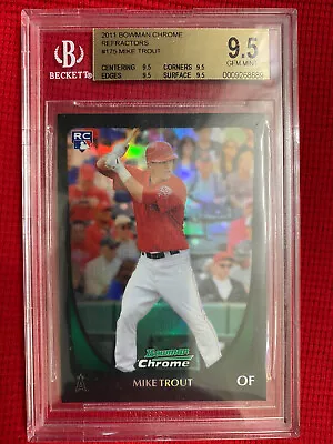 2011 Bowman Chrome Mike Trout Refractor BGS 9.5 True Gem Mint High End Low Pop • $1895.99