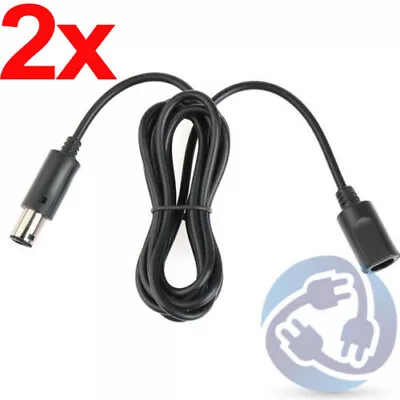 LOT 2X Controller Extension Adapter Cable Cord For Nintendo Gamecube Wii NGC 6ft • $7.99