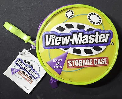 VIEW-MASTER Purple Soft Shell Zippered Storage Carry Case W/ Clip Holds 48 Reels • $19.99