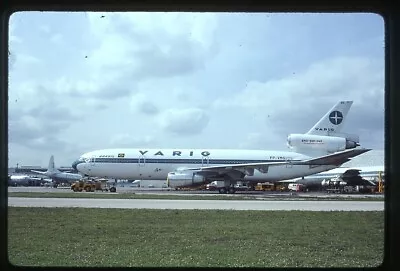 Original Airline Slide 35MM Varig DC-10 PP-VMS At MIA 1981 • $2
