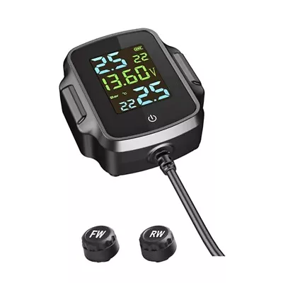 LCD Display QC3.0 Motorcycle Tyre Pressure Monitoring Alarm System • $41.13