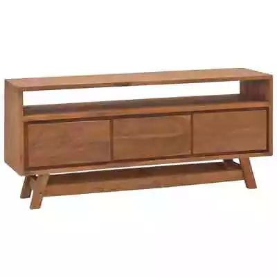 VidaXL TV Stand TV Unit Sideboard Home TV Console Media Unit Solid Teak Wood • $392.99