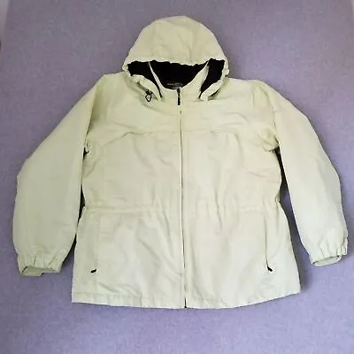 Pacific Trail Jacket Womens XL Green Hooded Pockets Fleece Lining • $19.75