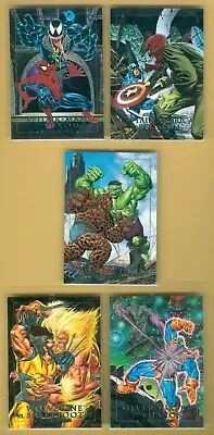 COMPLETE 1992 SkyBox Marvel Masterpieces 5 CARD Battle Spectra INSERT SET • $41