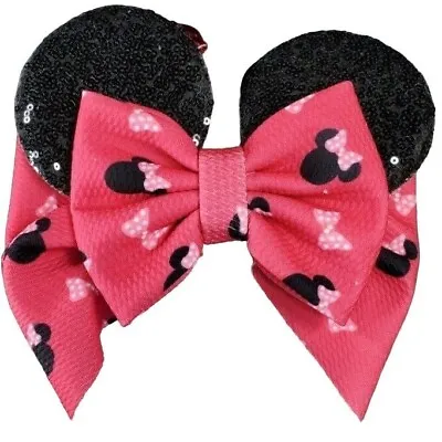 Minnie Mouse Ears Headband Hair Turban Sequins Hair Bow Head Wrap Accessories • $9