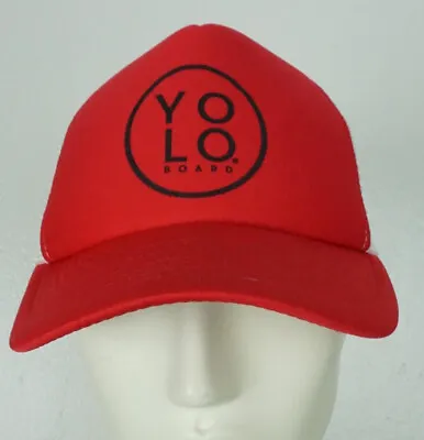 $14.69 • Buy YOLO Boards Hat Red/White Hat  Adjustable Snapback