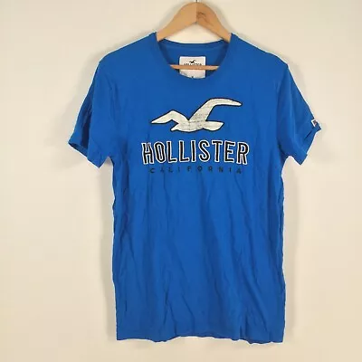 $17.95 • Buy Hollister Mens T Shirt Size M Blue Short Sleeve Crew Neck Cotton 047626