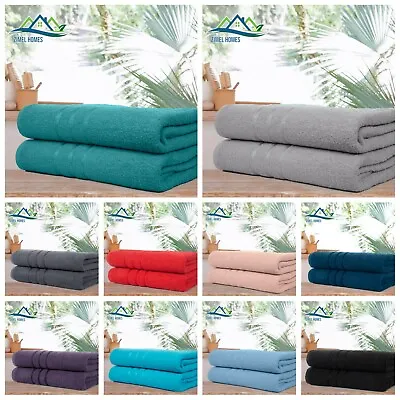 4x Large Jumbo Bath Sheets 100% Egyptian Combed Cotton Big Towels Big Bargain • £9.99