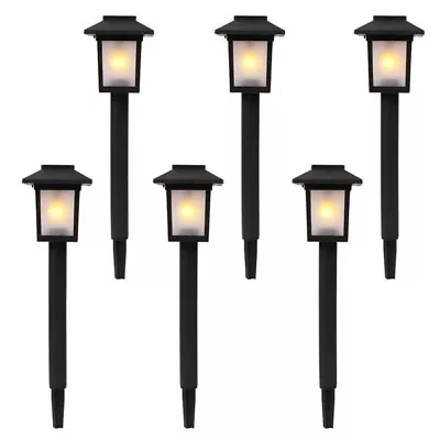 6pcs Waterproof Solar Torch Light Outdoor Decorative Lighting With Flickering Da • $28.98