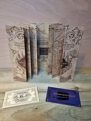 Harry Potter Marauder's Map + Hogwarts Platform 9 ¾ + Knight Bus Tickets UK • £8.49