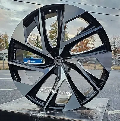 28  Inch Black & Machined Lexani Ghost Wheels Rims Blanks 24 26 22 • $3682.80