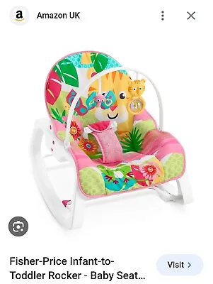 Fisher Price Rainforest Friends Infant-To-Toddler Rocker Baby Bouncer / Chair • £18