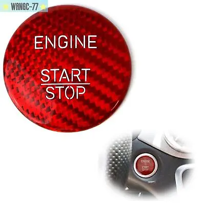 Red Carbon Fiber Cover For Mercedes Keyless Engine Start/Stop Push Button New • $14.41