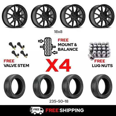 18  RACELINE 147B Matrix W/ 235/50R18  Wheel & Tire For 2014 Ford Mustang • $1231.77