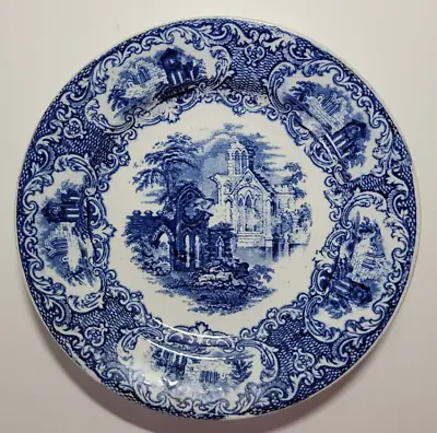 Antique Flow Blue Petrus Regout Abbey Blue Luncheon Plate Maastricht Holland • $9