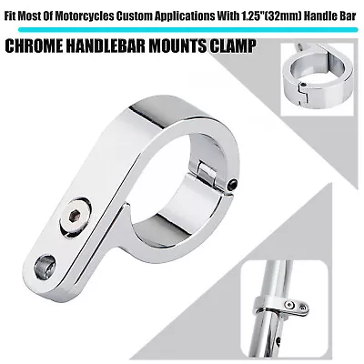 32mm/1.25inches Motorcycle Handlebar Mounts Clamp Clock Bracket Universal Silver • $12.33