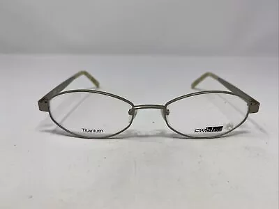 Cw Bliss Scene Beige 52-18-140 Silver Full Rim Eyeglasses Frame P295 • $56.25