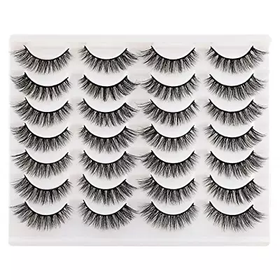 Newcally False Eyelashes Natural 3D Lashes Cat Eye Look Faux Mink Lashes _& • £10.49