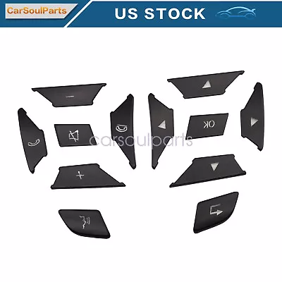 12PCS Black Steering Wheel Button Trim Kit For Mercedes Benz E C G Class • $10.99