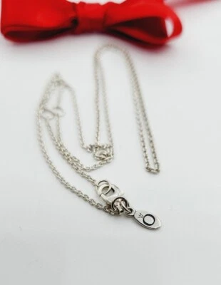 $39.95 • Buy New Authentic Pandora Silver Fine Classic Cable Chain Necklace 45cm Adjustable.