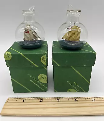 Lot Of 2 Miniature Holland Ship In A Bottle Models W/ Boxes Vintage • $9.99