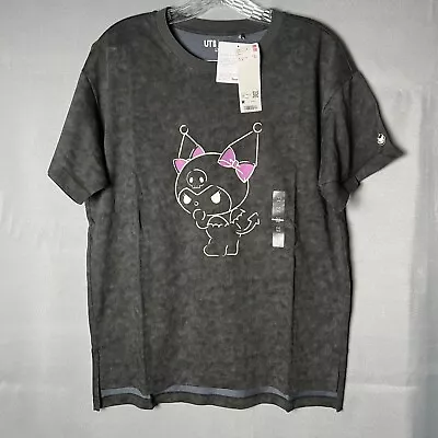 UNIQLO Sanrio KUROMI & MY MELODY Women's T-shirt Size M Dark Gray Short Sleeves • $34.99