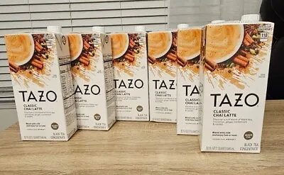 Tazo Classic Spiced Black Chai Latte Tea Concentrate 32 Fl Oz 01/2025 (6 Pack) • £18.49
