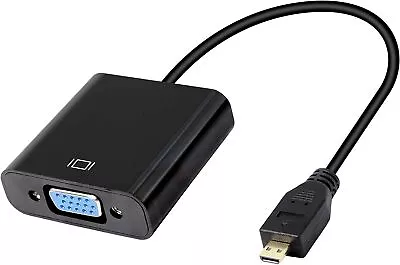 Micro HDMI To VGA Audio Adapter Converter 1080p Full HD Micro HDMI Male To VGA F • $24.94