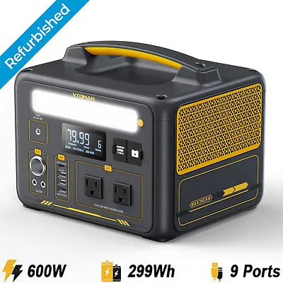 VTOMAN Jump 600X Portable Power Station 600W 299Wh LiFePO4 Battery Generator • $149.99