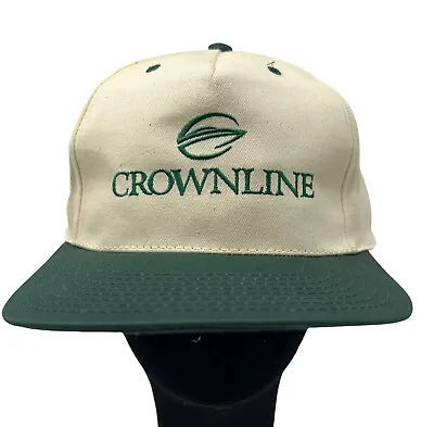 Crownline Fishing Boats Vintage Snapback Hat Cap Retro Embroidered Logo 90s NWOT • $20.95