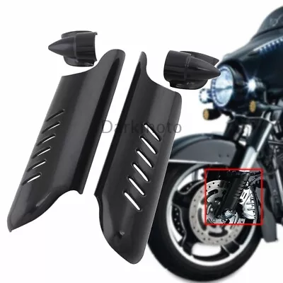 Motorcycle Fork Lower Leg Deflectors Shield Cover For Harley Touring FLHT 00-13 • $29.06