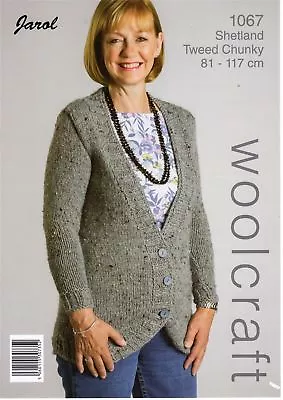 £3.99 • Buy A4 KNITTING PATTERN For LADIES Womens CHUNKY CURVED CARDIGAN