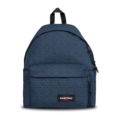 EASTPAK Padded Pak'r Backpack/Schoolbag Stitch Cross Navy 37T FREE DELIVERY • £23.99