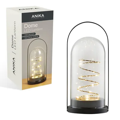 £8.95 • Buy Glass Dome LED Light Black Matt Spiral Geometric Design Desk Table Bedside Lamp