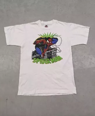 Vintage 1990 Spider-man Spidey Sense Comic Images T-shirt M • $182.90