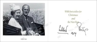 Queen Elizabeth And Prince Philip  Autograph Photo Signed  • £8