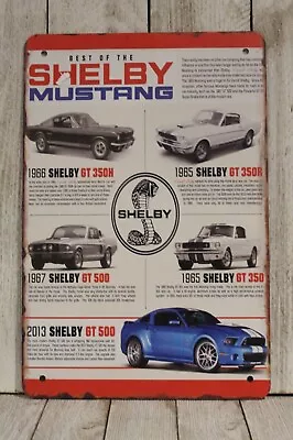 Shelby Ford Mustang Tin Metal Sign Vintage Look Car Auto Show Garage Mechanic XZ • $10.97