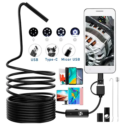 £7.03 • Buy HD USB Type-c Endoscope Borescope Snake Inspect Camera 3 In 1 For Phone Android.