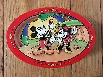 Vintage Disney Mickey & Minnie Mouse Metal Tin ~ Music Love Theme • $18