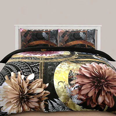 £16 • Buy Dahlia Floral Easy Care Non-Iron Quit Duvet Cover Pillow Case Bedding Linens Set