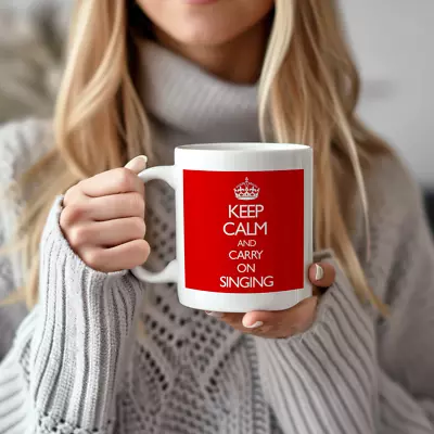 Keep Calm And Carry On Singing Gift Coffee Mug Tea Cup Present • £12.99